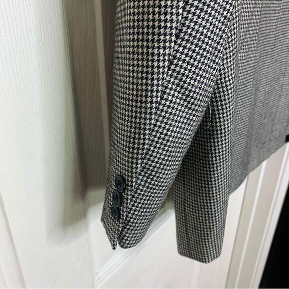 Oscar De La Renta Jacket Black & White Check Size 42R - Picture 8 of 13